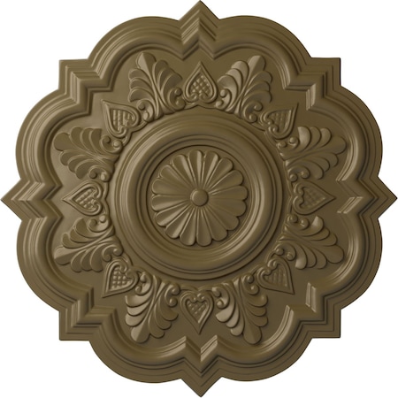 Ekena Millwork Deria Ceiling Medallion (Fits Canopies up to 6"), Hand-Painted Mississippi Mud, 20 1/4"OD x 1 1/2"P CM20DRMMF